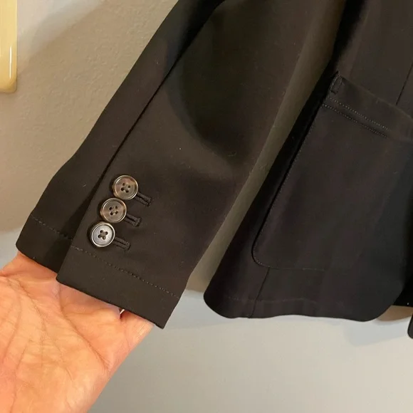 J.CREW Patch Pocket Blazer fabric from Italy Mario Belucci, Black Size 2 NWT - Picture 8 of 10